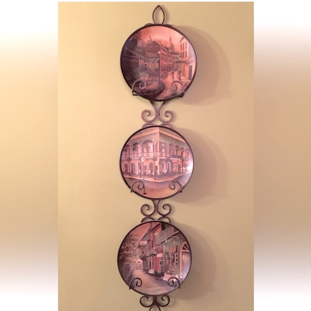 VTG Set of 3 ~10” Plates Decorative Beautiful Home Decor Plates~
